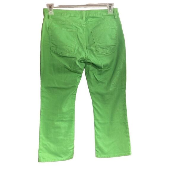 TALBOTS Women’s Cropped Capri Jeans Size 6P Inseam 21” Green‎ Signature Flare - Picture 2 of 8